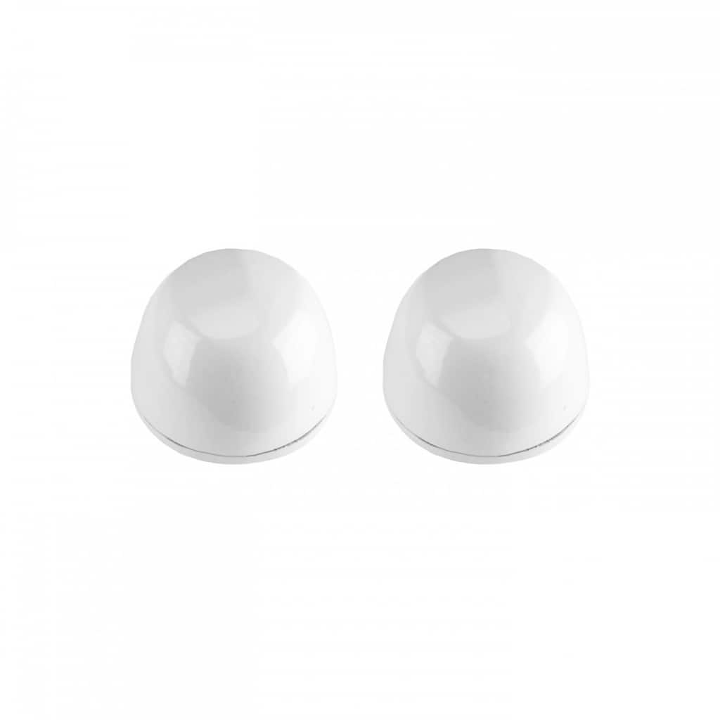 White Aluminum Toilet Bolt Covers Standard Size Fit (Set of 2)
