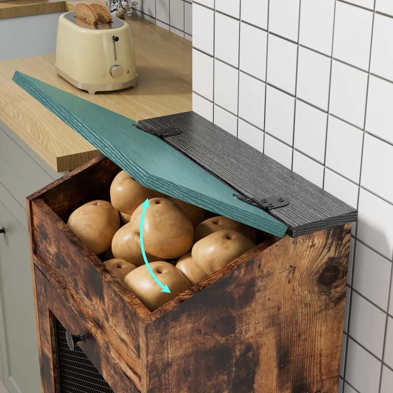 Vintage 2-Door Storage Cabinet Multi-Tier Organizer