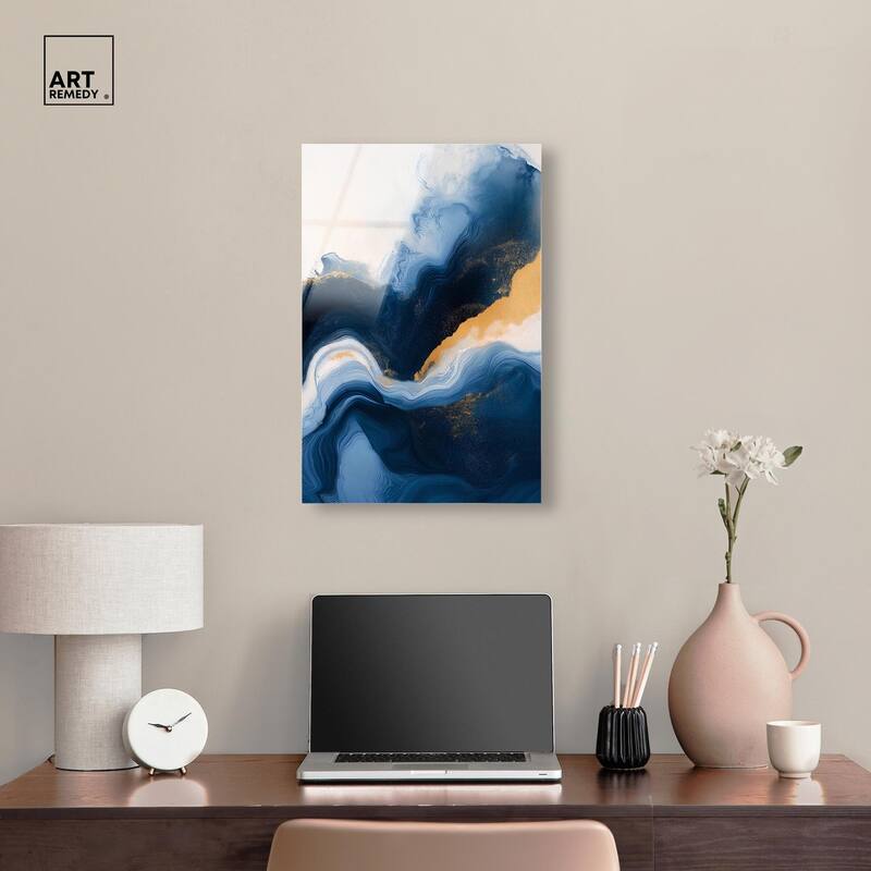 Blue Deep III Acrylic by Art Remedy, Ready to Hang