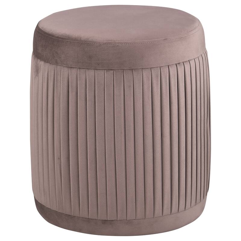 Pescadero Mauve Round Upholstered Ottoman