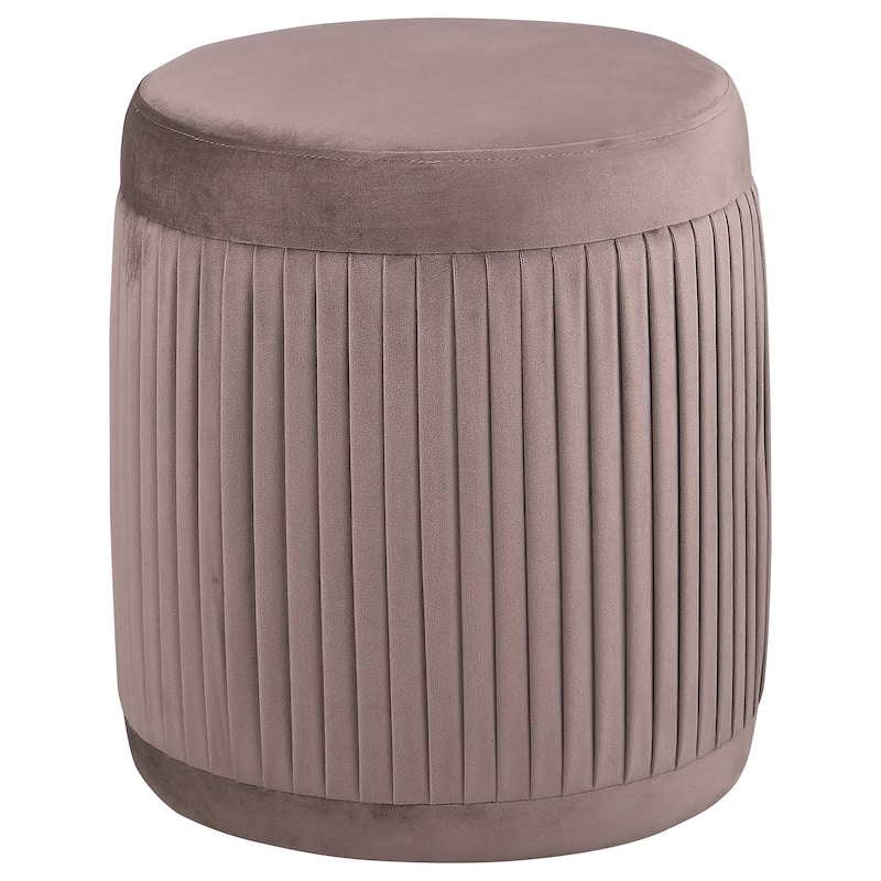 Tovar Round Upholstered Ottoman Mauve - Mauve
