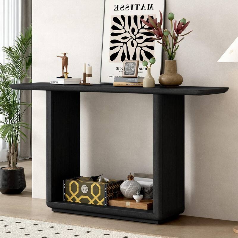 Minimalist 60" Console Table with Bottom Shelf for Stylish Living Spaces