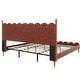 preview thumbnail 20 of 44, Christopher Knight Home - Leather Upholstered Bed with Headboard & Footboard, Solid Wood Slats & Legs, No Box Spring Needed