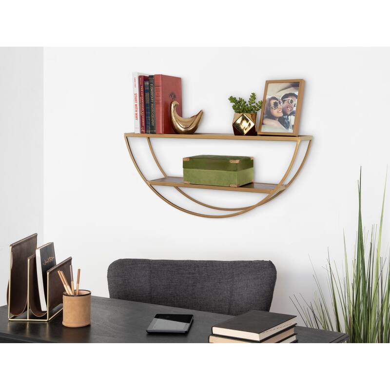Kate and Laurel Tancill Half Circle Wall Shelf - 26x11