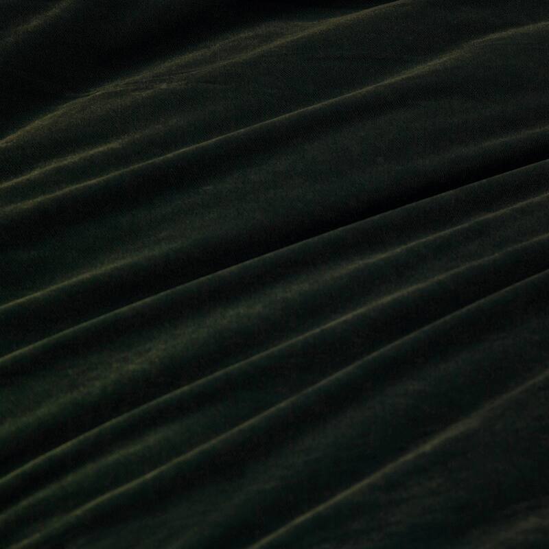 Indigo Hill by HiEnd Accents Estelle Velvet Solid Fluffy Bedding 3 Piece Comforter with Pillow Shams