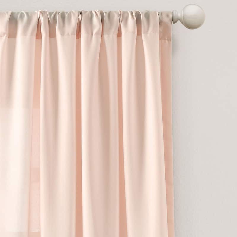 Lush Decor Tulle Skirt Solid Window Curtain Panel Pair - 84" x 40"