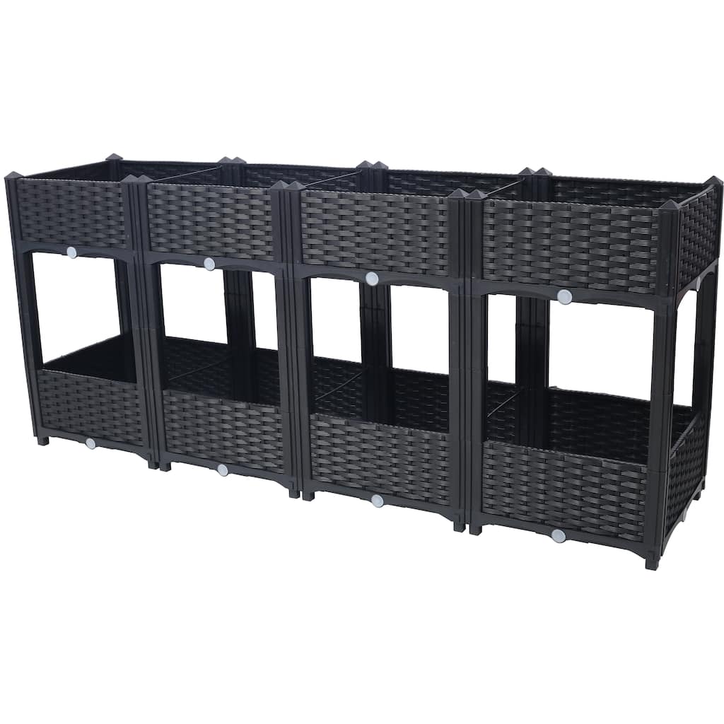 Raised Beds - Elevated Garden Box with Drainage Plug Raised Garden Beds for Vegetable/Flower/Herb