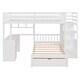 preview thumbnail 6 of 34, Storage-Savvy Design Full over Twin Bunk Bed with Desk, Drawers and Shelves