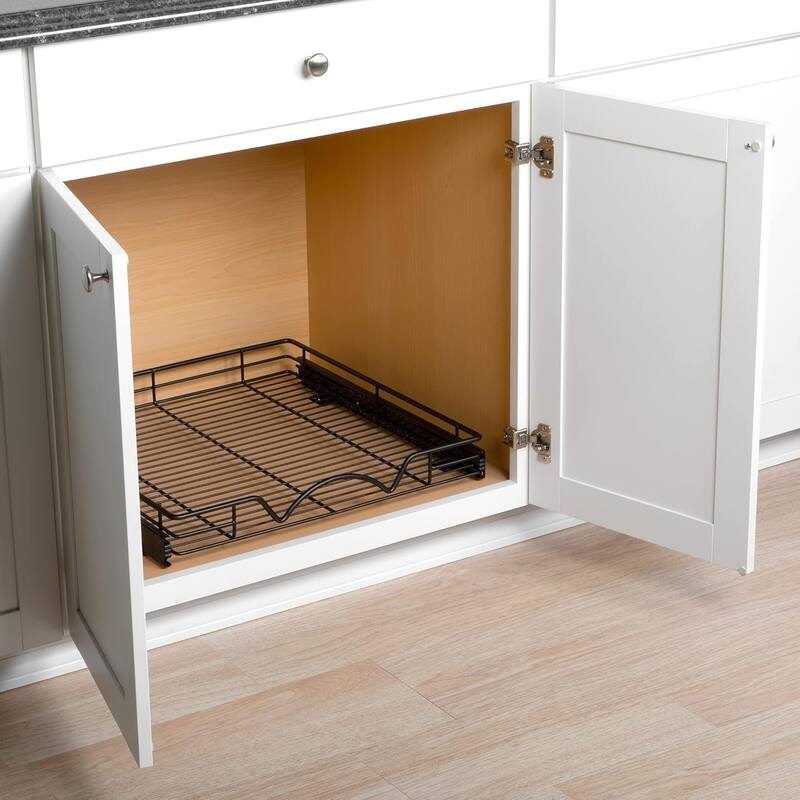 Hold N' Storage - Black Pull Out Cabinet Organizer, Heavy Duty Metal with Lifetime Limited Warranty