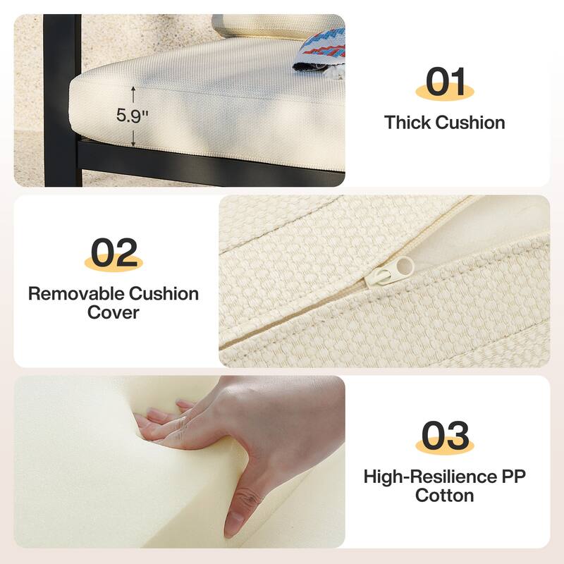 Outdoor Patio Conversation Sofa Set with Cushions