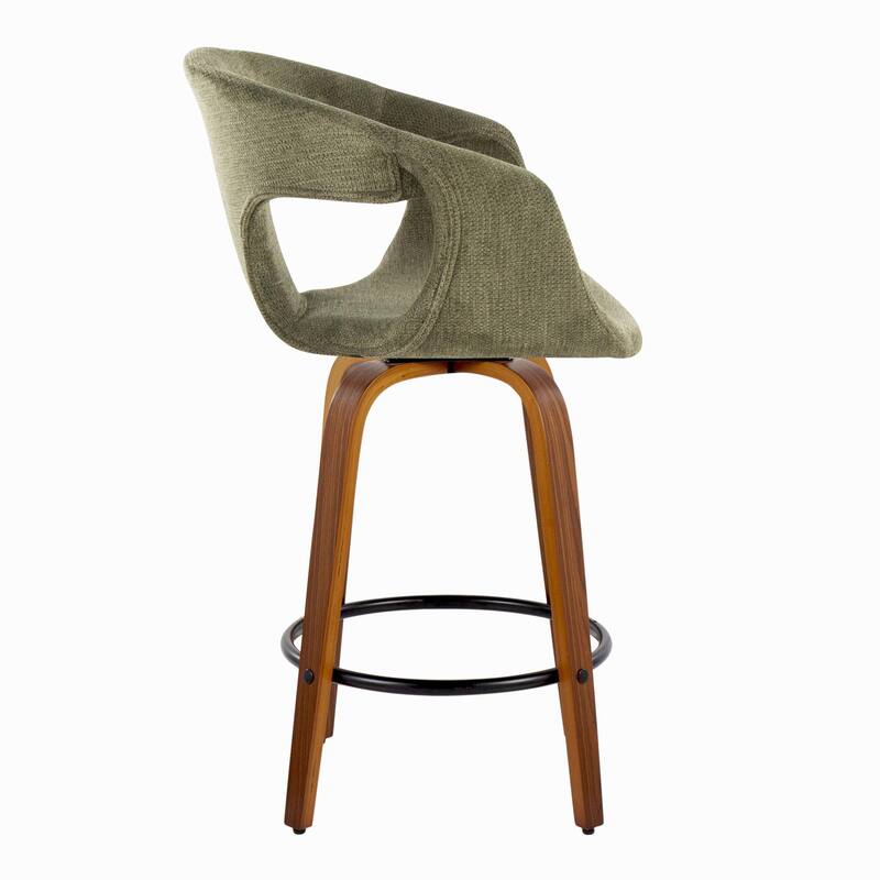 Carson Carrington Saurya 26" Fixed-Height Counter Stool with Bent Wood Legs & Round Footrest (Set of 2)