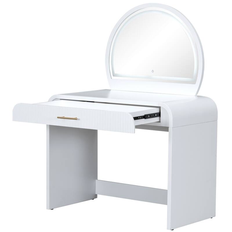 39" Makeup Vanity Table with Mirror Touch Screen Lighted Mirror
