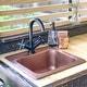 preview thumbnail 5 of 9, Angelico Copper 15" Single Bowl Drop-In Kitchen Sink with 1 Hole