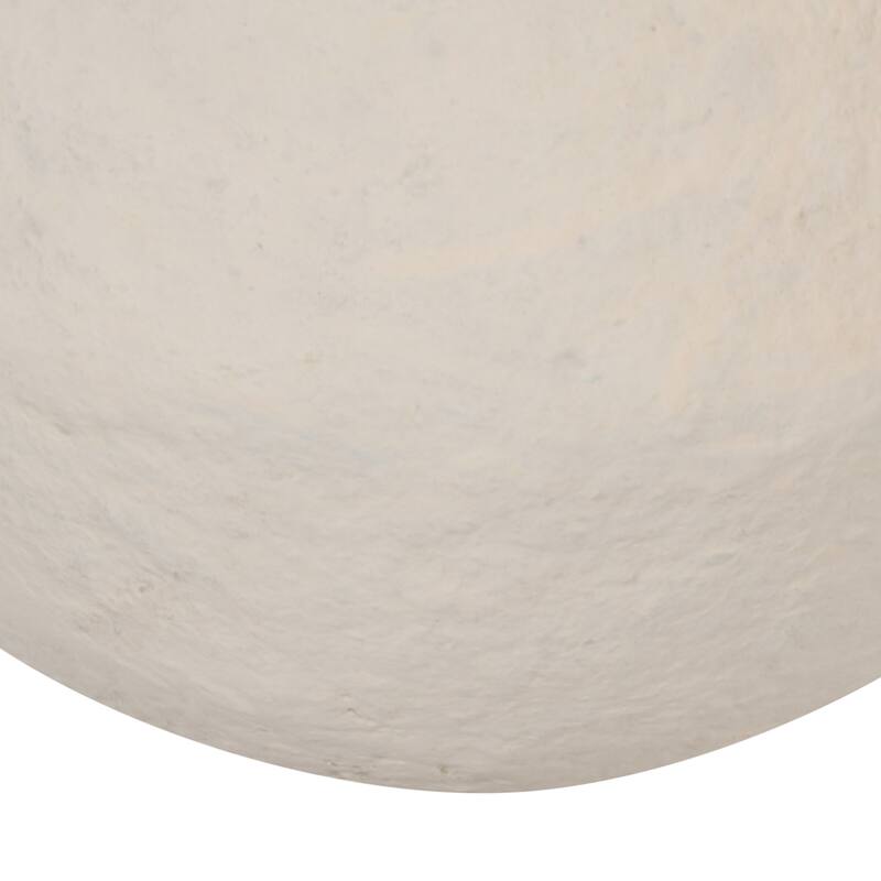 Paper Mache Vase Dia 18" Off-White - Off-White