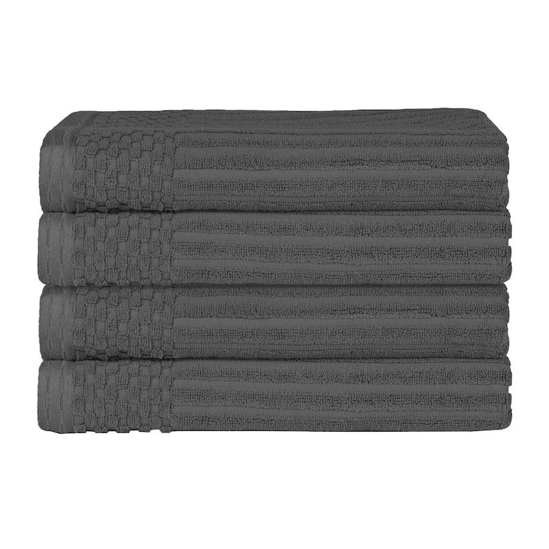 Superior Soho Ribbed Cotton Bath Towel Set of 4