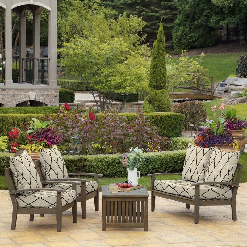 ARDEN Outdoor Deep Seat Cushion Set, 24 in x 24 in