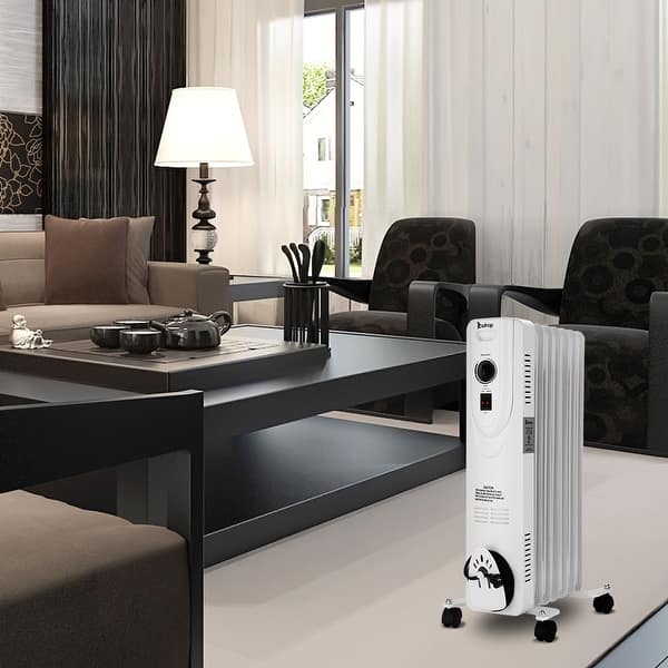 SH-37-7 1500W Oil Heater with Temperature Adjustment / White - Bed Bath u0026  Beyond - 32547049