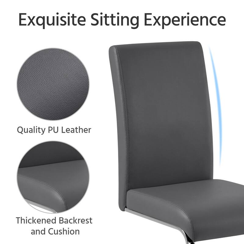 Yaheetech 2pcs Dining Chairs High Back Padded Chairs for Home