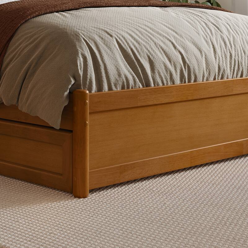 Lucia Platform Bed with Panel Footboard and Storage Drawers