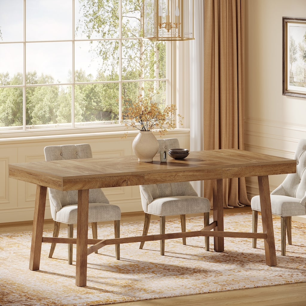 70.9-Inch Farmhouse Dining Table for 6-8