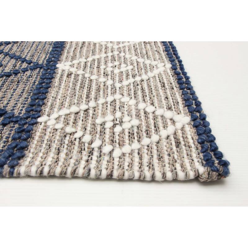 ECARPETGALLERY Braid weave Sienna Taupe Wool Rug - 5'1 x 8'1