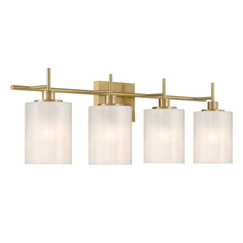 Bellevue SHBF80973 4 Light 31" Wide Vanity Light with Strié Glass