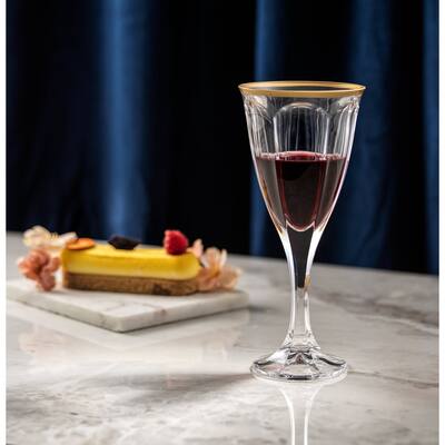 JoyJolt Windsor Crystal Red Wine Glasses - 8 oz- Set of 2