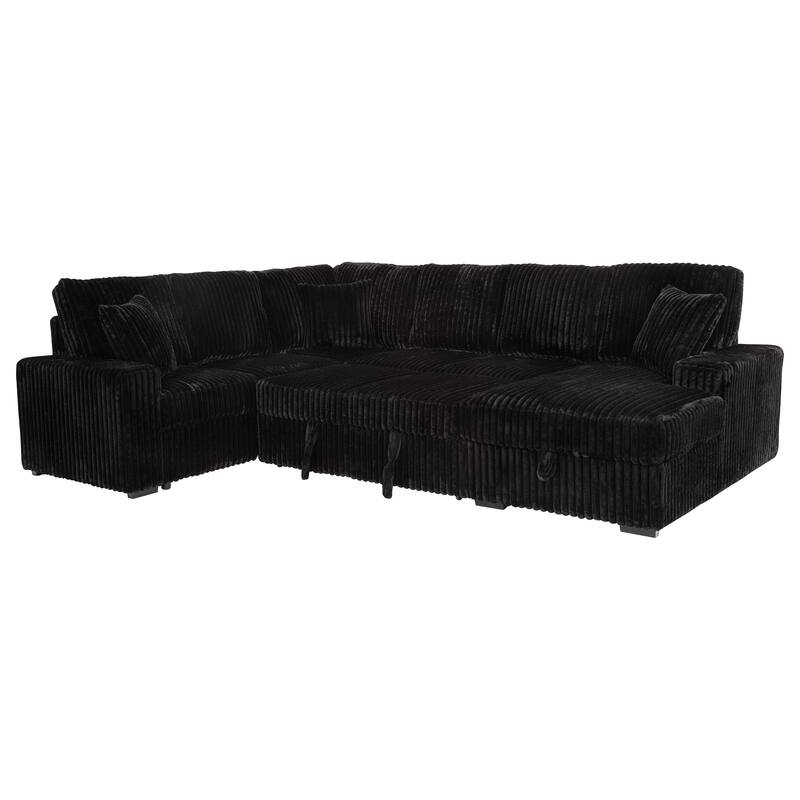 Devonshire Sleeper Sectional Sofa Storage Chaise - 122.00'' x 96.75''-50.00'' x 39.25''