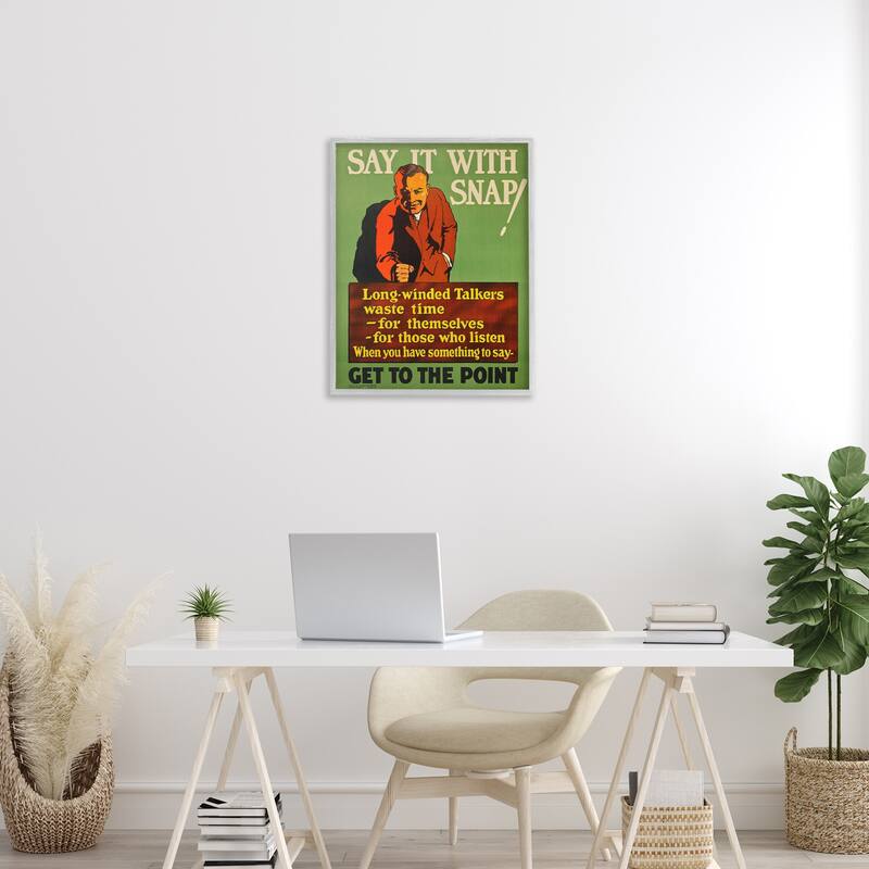 Stupell Vintage Say It With Snap Framed Giclee Art Design By Marcus Jules