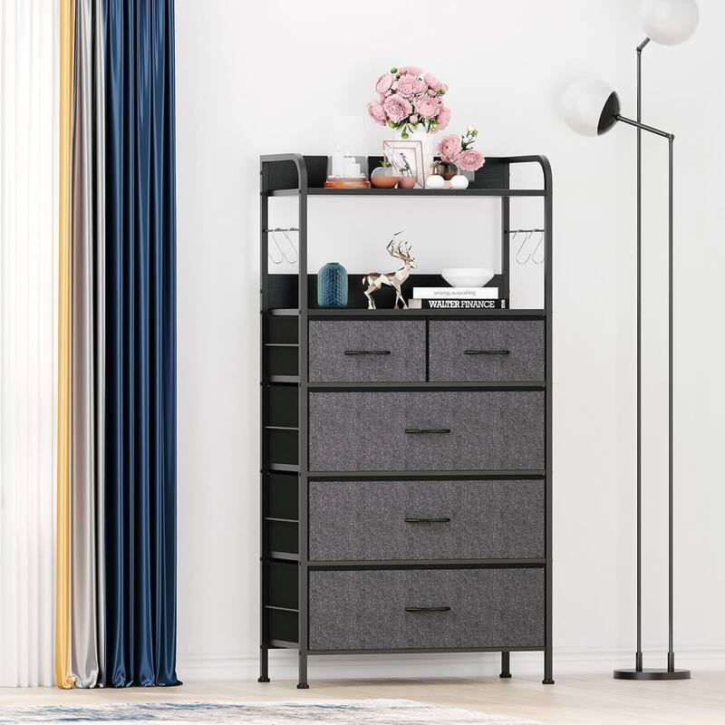 Dresser & Chest of Drawers Organizer Unit with 5 Drawers