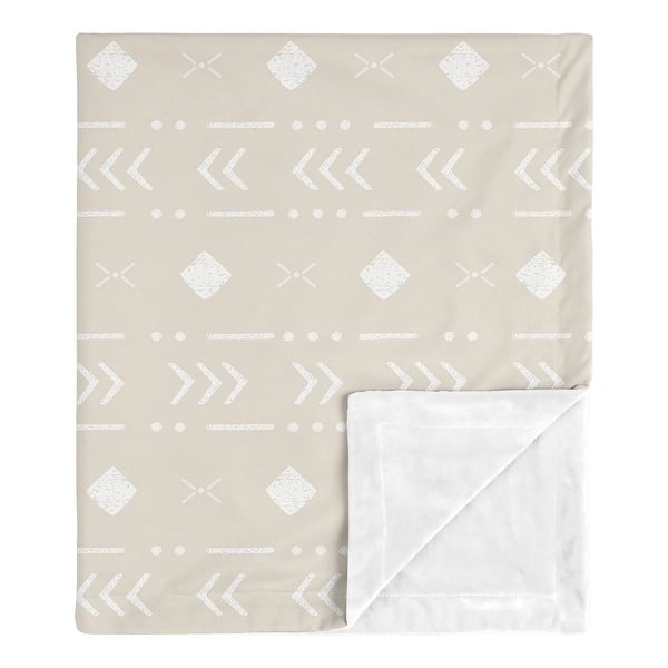 slide 2 of 5, Aztec Geometric Boy Girl Baby Receiving Security Swaddle Blanket for Boho Llama - Neutral Beige Taupe White Bohemian Southwest