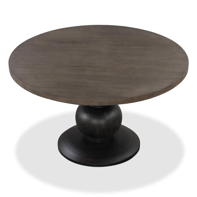 Furniture of America Callum Modern 5-Piece Espresso Wood Round Dining Set with Swivel Chairs