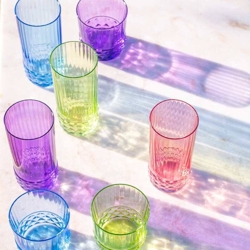 viva by VIETRI Deco Assorted Tall Tumblers - Set of 4