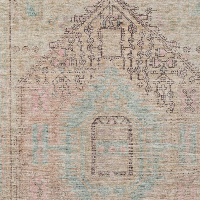 HomeRoots Oriental Traditional Rectangle Outdoor Rug