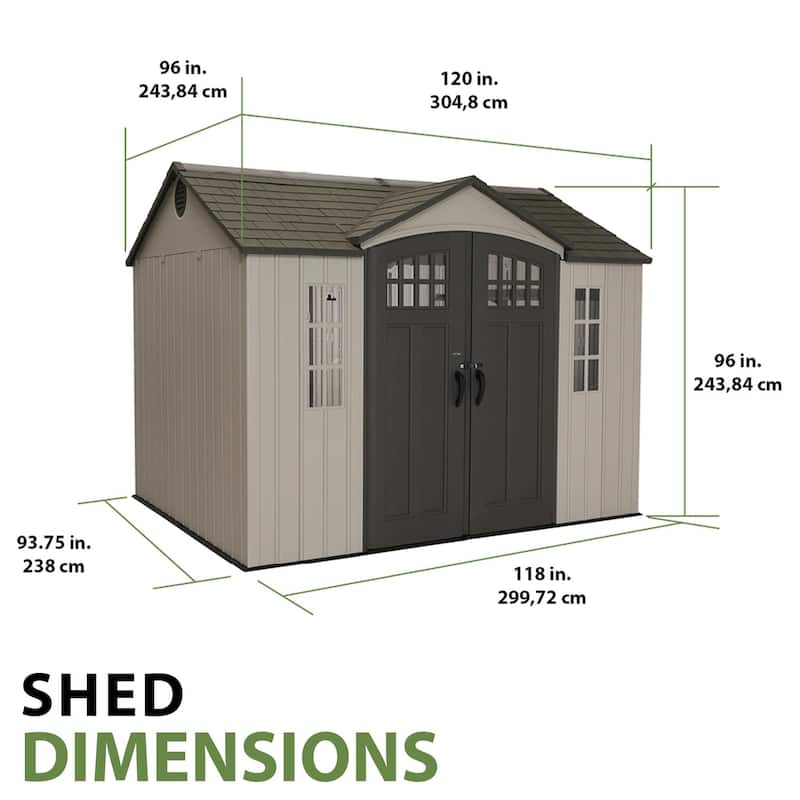 Lifetime 10 Ft. x 8 Ft. Outdoor Storage Shed