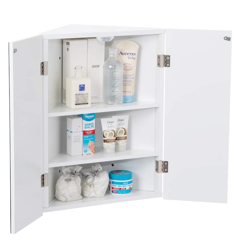 Triple Shelf Storage Cabinet Bathroom Triangle Cabinet