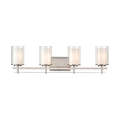 Millennium Lighting Huderson 4 Light Metal Bathroom Vanity Fixture in Multiple Finishes