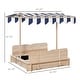 preview thumbnail 3 of 30, Outsunny Kids Sandbox with Cover, Outdoor Wooden Sandbox with Canopy - 41.75" x 41.75" x 47.75"