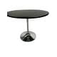preview thumbnail 36 of 42, Carolina Living Alden Wood Top 36" Round Dining Table Warm Black, Chrome
