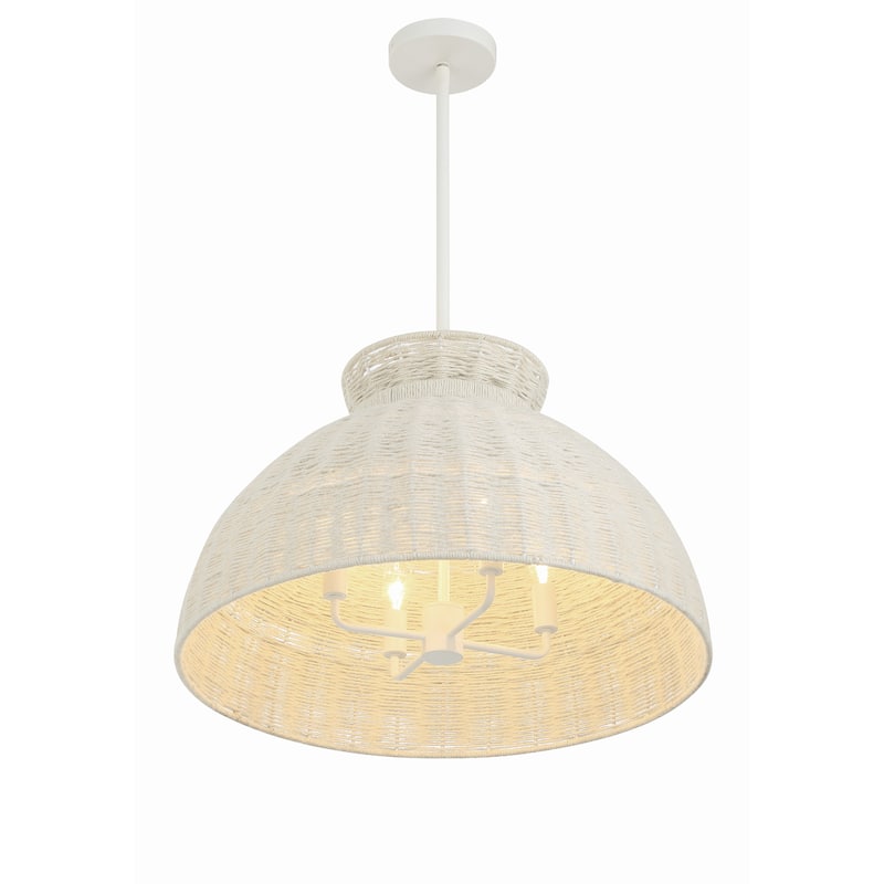 Reese 4 Light Matte White Pendant - 22"W x 13.5"H