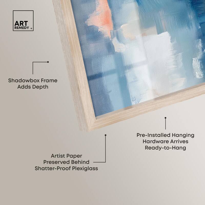 Whispering Blue I Shadowbox by Art Remedy