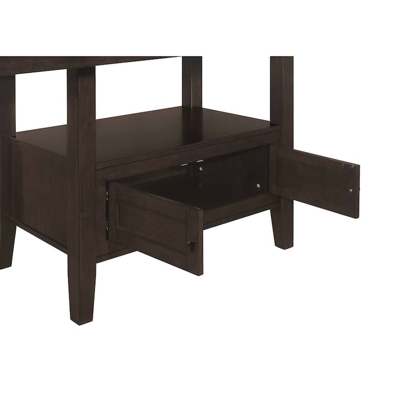 Prentiss 78-inch Extension Counter Dining Table Cappuccino