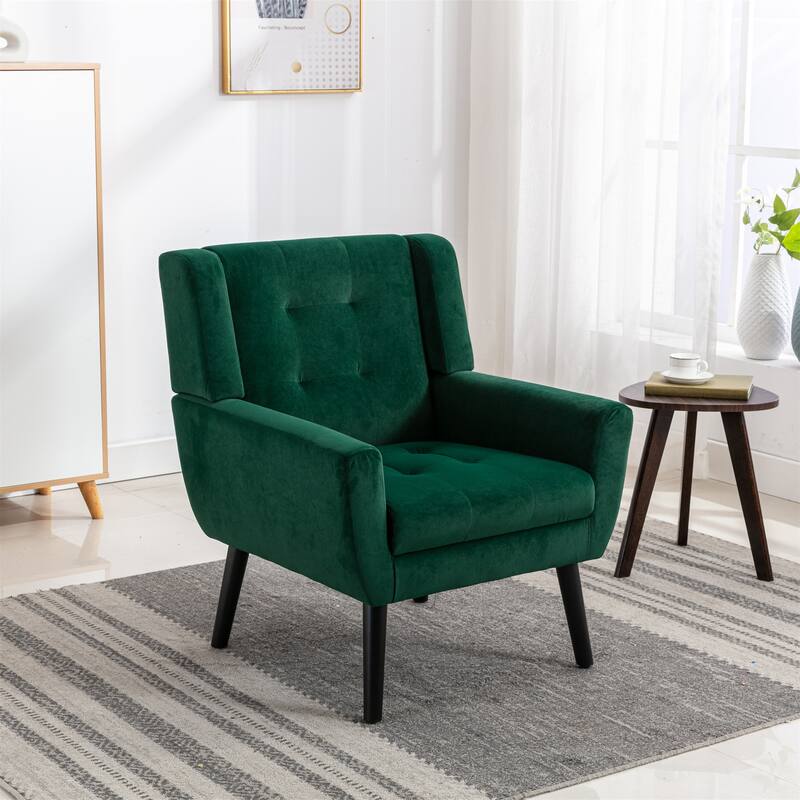 Modern Soft Linen Material Ergonomics Accent Chair Living Room Chair