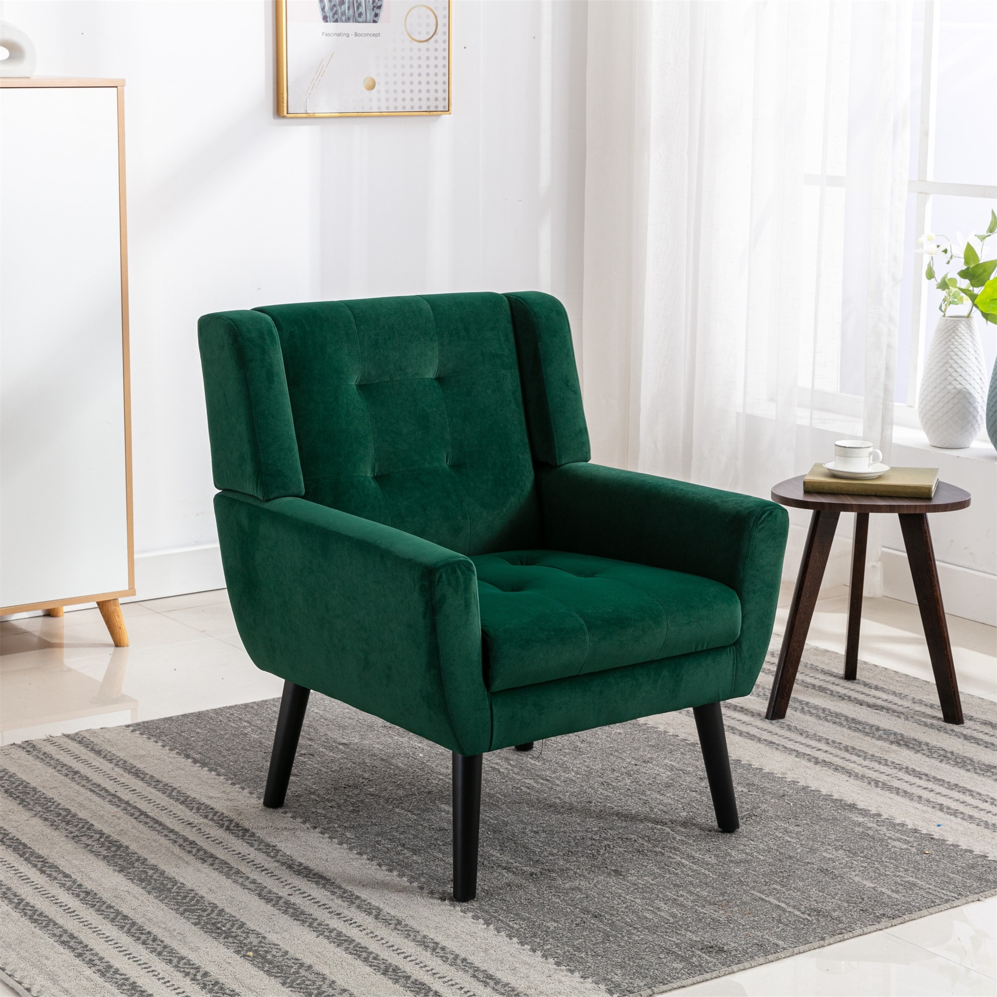 Low upholstered deals chair