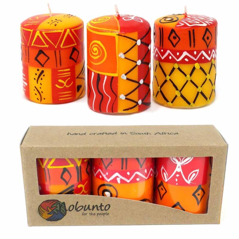 Handmade Zahabu Votive Candles, Set of 3 (South Africa)