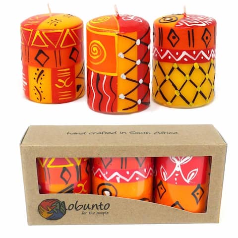 Handmade Zahabu Votive Candles, Set of 3 (South Africa)