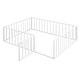 preview thumbnail 55 of 86, Twin/Full/Queen Size Floor Bed for Kids, Montessori Beds with Rails and Door, Metal Playhouse Bed Frame w/ Fence for Boys Girls