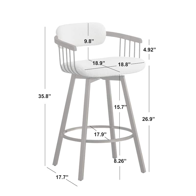 Simple Living Salvatore Swivel Counter Height Stool