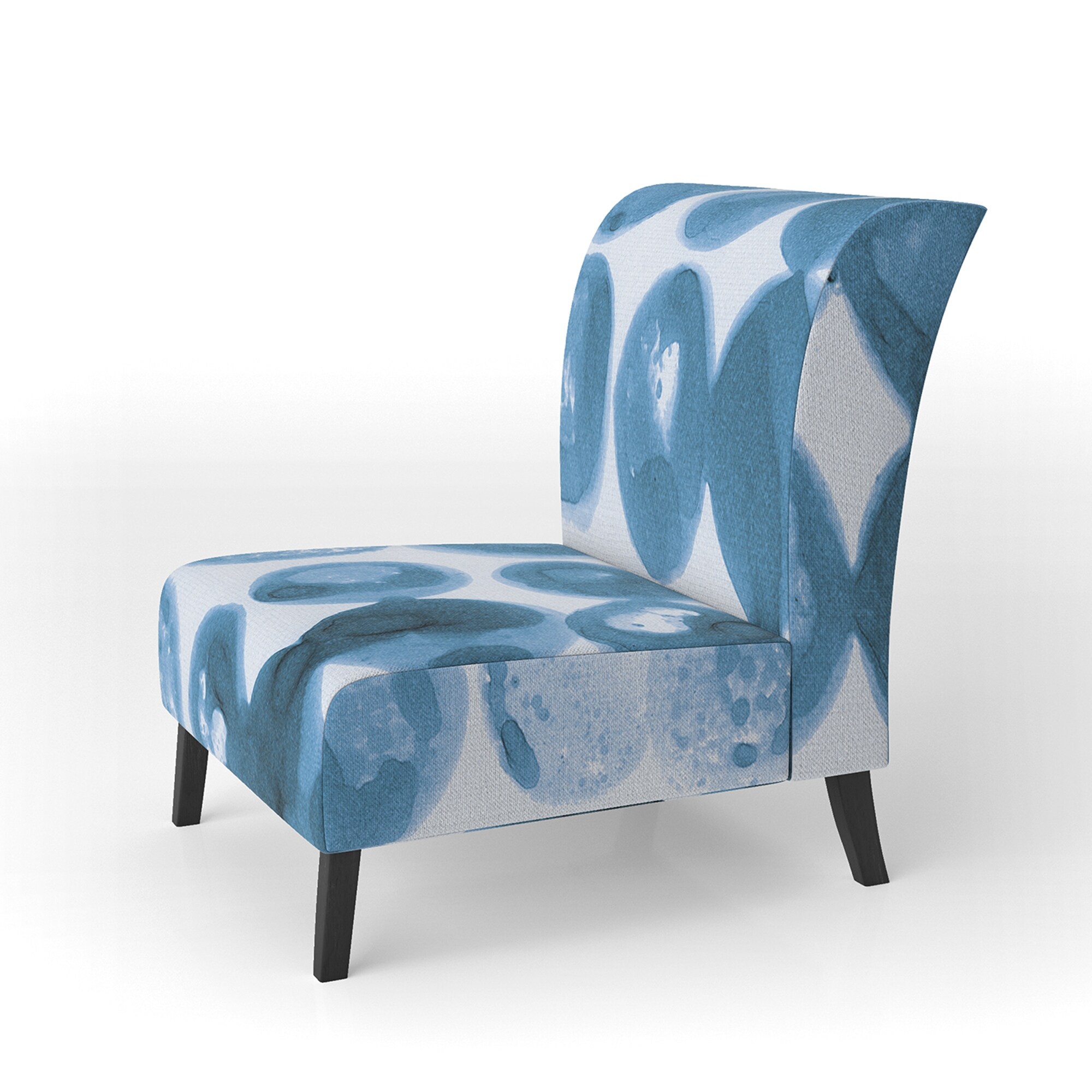Designart "Indigo Watercolor Geometrical VII" Upholstered - Picture 11 of 15
