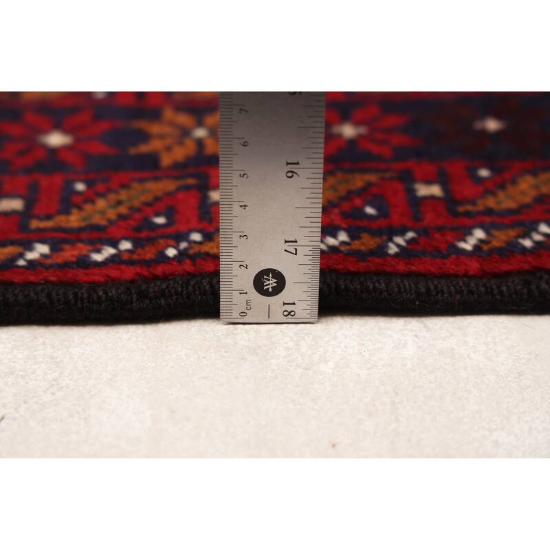 ECARPETGALLERY Hand-knotted Teimani Red Wool Rug - 3'4 x 5'11